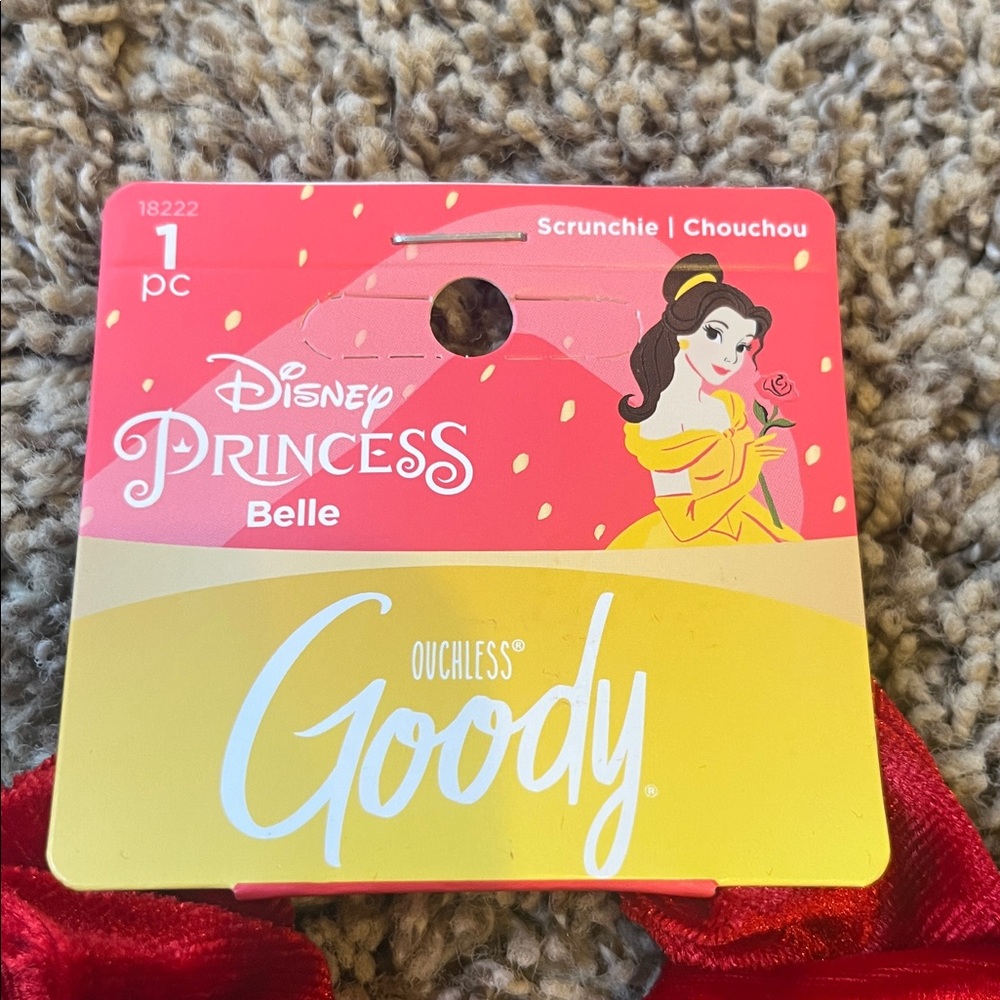 Disney Princess BELLE Ouchless Hair Scrunchy/Bow Goodie Set of 8 NEW - Picture 4 of 6